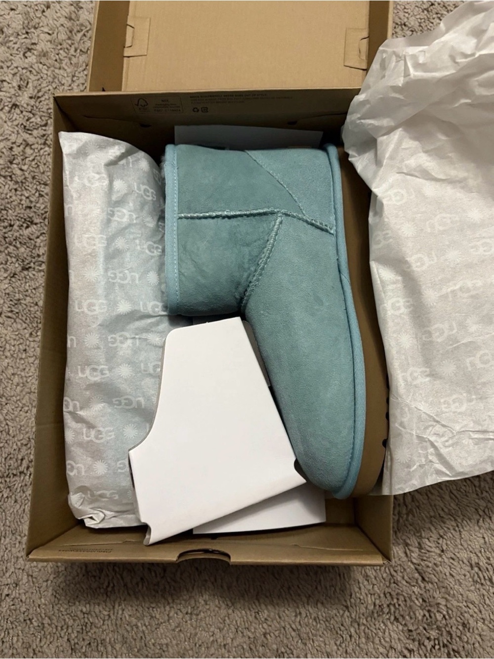 UGG W Classic Mini II Boot in Seafoam